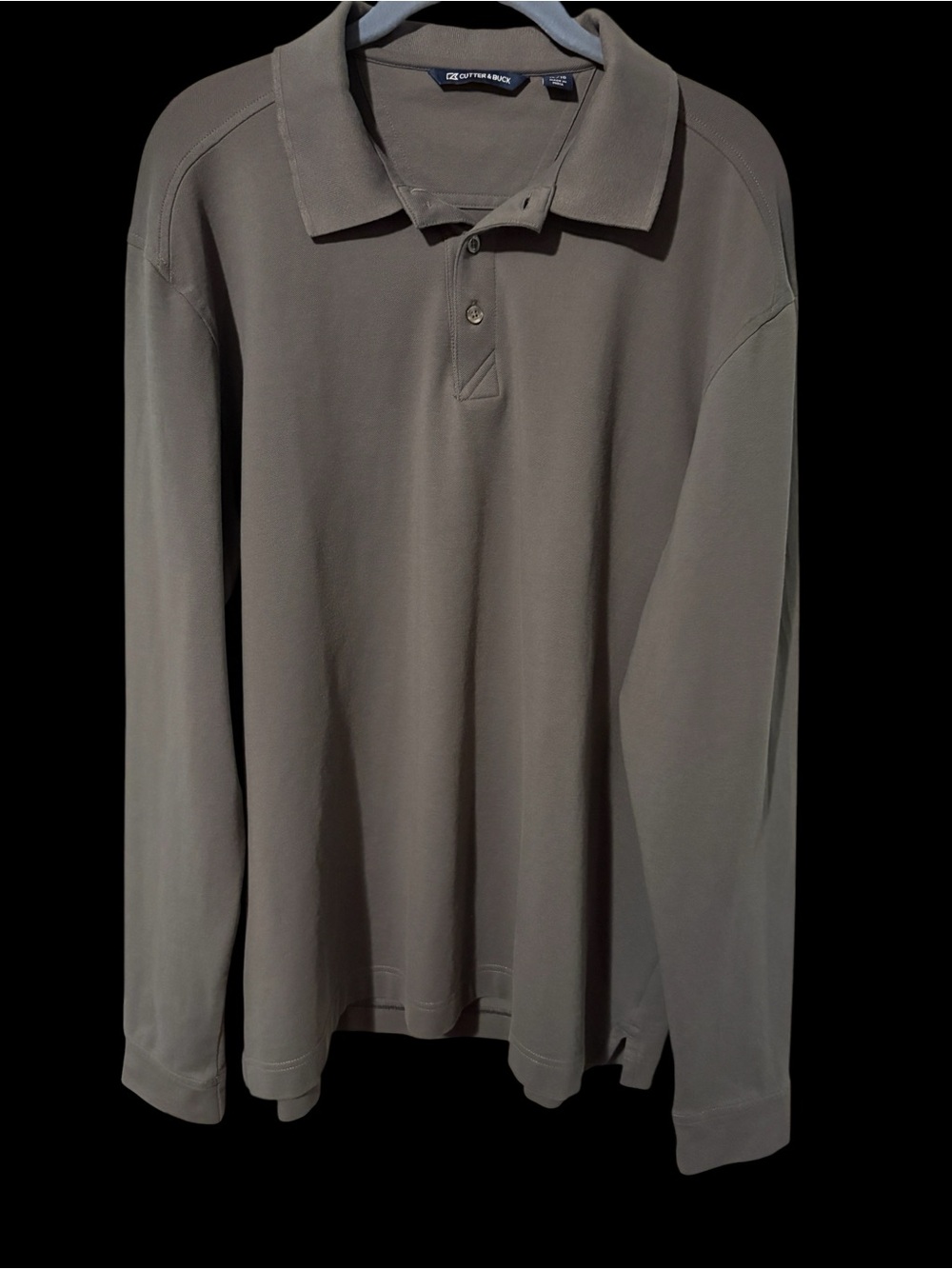 Cutter & Buck Long-Sleeve Polo Shirt - Olive